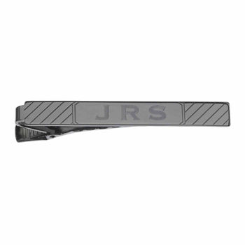 Personalized Diagonal Line Patterned Tie Bar