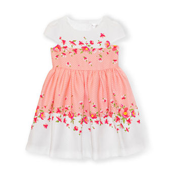 Nannette Baby Baby Girls Short Sleeve Cap Sleeve A-Line Dress