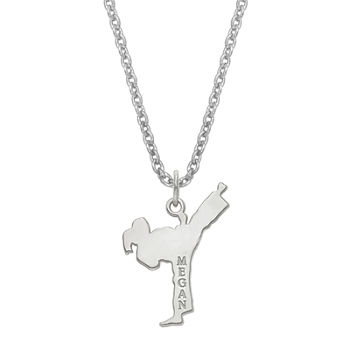 Personalized Karate Name Pendant Necklace
