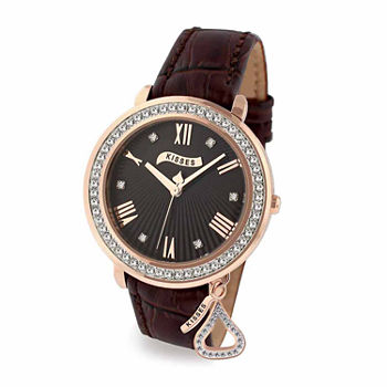 Hershey Kisses Womens Brown Leather Strap Watch Ks013rgbn