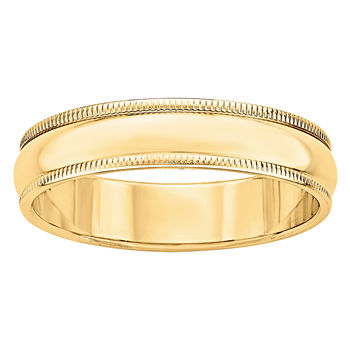 Personalized 5MM 14K Gold Wedding Band