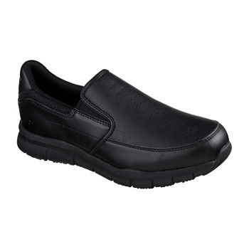Skechers Mens Nampa Slip-on Closed Toe Wide Width Oxford Shoes