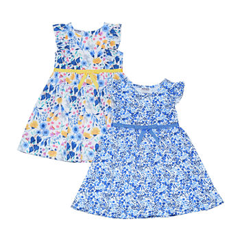 Blueberi Boulevard Little & Big Girls Sleeveless Flutter Sleeve Fit + Flare Dress