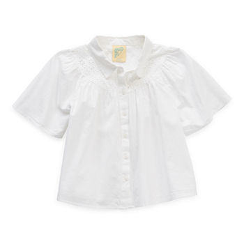 Thereabouts Little & Big Girls Short Sleeve Blouse