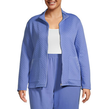 Alfred Dunner Life Of Leisure Lightweight Quilted Jacket-Plus