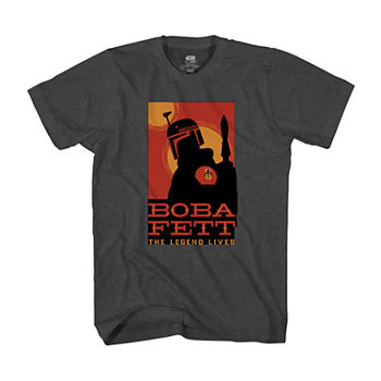 Boba Fett Mens Crew Neck Short Sleeve Regular Fit Star Wars Graphic T-Shirt