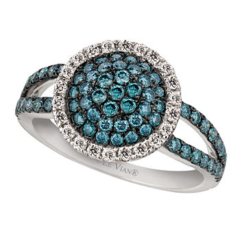 LIMITED QUANTITIES! Le Vian Grand Sample Sale™ Ring featuring Ice Blue Diamonds, Vanilla Diamonds® set in 14K Vanilla Gold®