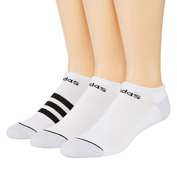 adidas Core 3 Stripe Mens 3 Pair No Show Socks