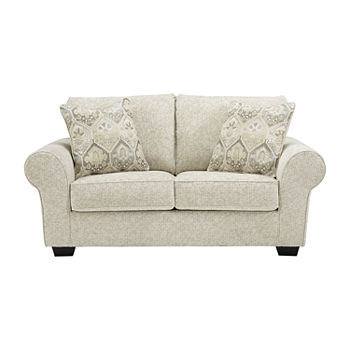 Signature Design by Ashley® Haidee Living Room Collection Roll-Arm Upholstered Loveseat