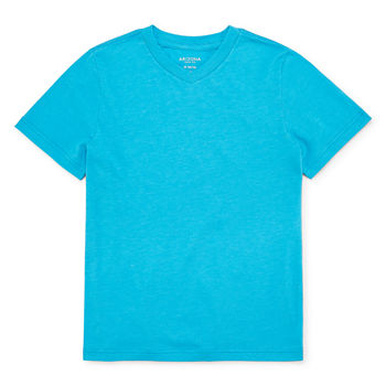 Arizona Little & Big Boys V Neck Short Sleeve T-Shirt