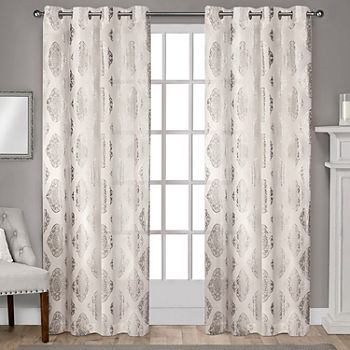 Exclusive Home Curtains Augustus Light-Filtering Grommet Top Set of 2 Curtain Panel