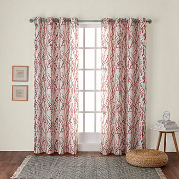Exclusive Home Curtains Branches Light-Filtering Grommet Top Set of 2 Curtain Panel