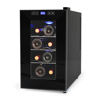 BLACK+DECKER Thermoelectric 8-Bottle Wine Cellar with Clear Glass Door
