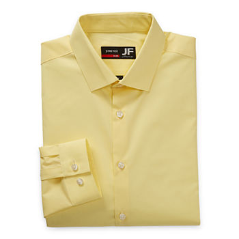 JF J.Ferrar Slim Ultra Comfort Mens Spread Collar Long Sleeve Stretch Dress Shirt