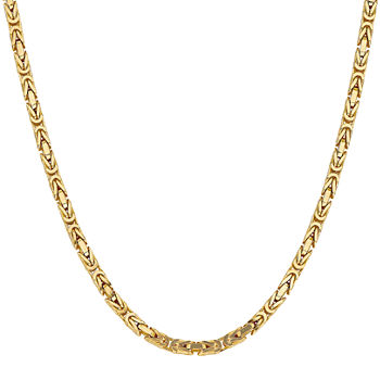 14K Gold 20 Inch Solid Byzantine Chain Necklace