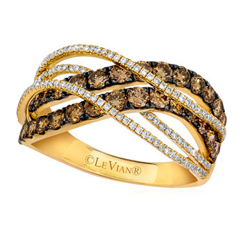LIMITED QUANTITIES Le Vian Grand Sample Sale™ Vanilla Diamonds® & Chocolate Diamonds® (1 1/6 cttw) Ring set in 14K Honey Gold™