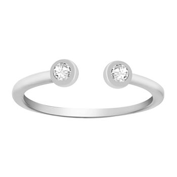 Itsy Bitsy Cubic Zirconia Sterling Silver Band