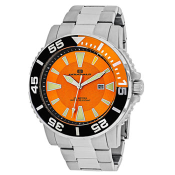 Oceanaut Mens Silver Tone Stainless Steel Bracelet Watch Oc2910