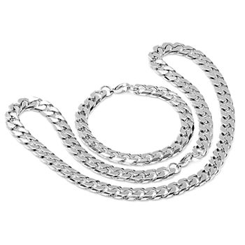 Steeltime Stainless Steel 2-pc. Jewelry Set