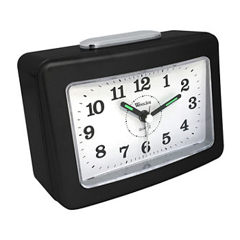 Westclox No Tick Loud Bell Analog Alarm Clock