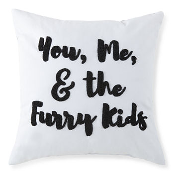 Paw And Tail "You, Me, & the Furry Kids" Decorative Pillow