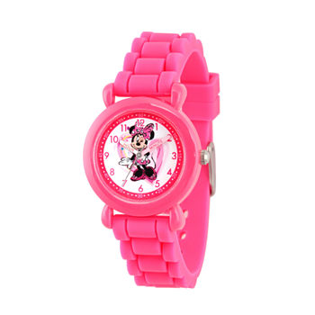Disney Minnie Mouse Girls Pink Strap Watch Wds000136