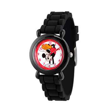 Disney Mickey Mouse Boys Black Strap Watch Wds000141