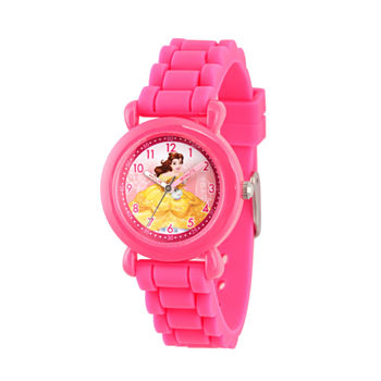Disney Beauty and the Beast Girls Pink Strap Watch Wds000146