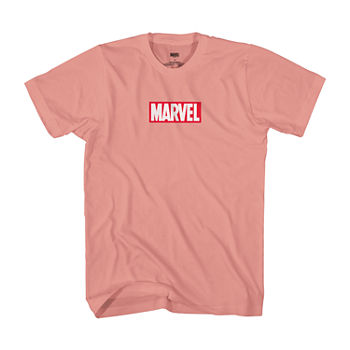Mens Crew Neck Short Sleeve Regular Fit Marvel Graphic T-Shirt