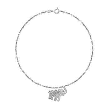 DiamonArt® 1/3 CT. T.W. White Cubic Zirconia Sterling Silver Charm Bracelet