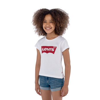 Levi's Big Girls Round Neck Short Sleeve T-Shirt