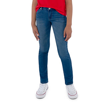 Levi's Big Girls Mid Rise 711 Adjustable Waist Stretch Ripped Skinny Fit Jean