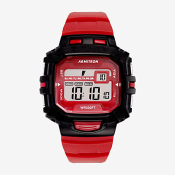 Armitron Mens Multi-Function Red Strap Watch 40/8244brd