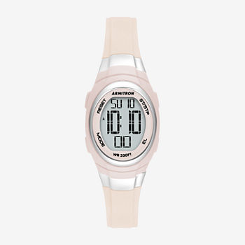 Armitron Womens Chronograph Multi-Function Pink Strap Watch 45/7034plp
