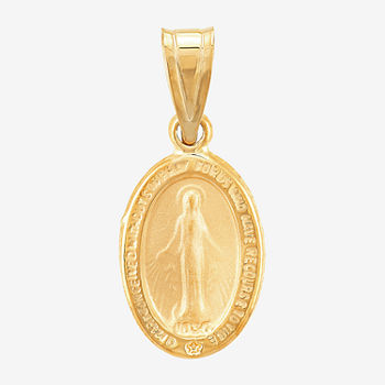 Religious Jewelry Unisex Adult 14K Gold Oval Pendant