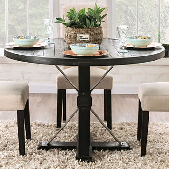 Nimitz Dinning Room And Kitchen Collection Round Wood-Top Dining Table