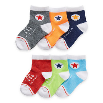 Sole Sayings Baby Boys 6 Pair Crew Socks