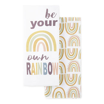 Everyday Elegance Be Your Own Rainbow 2-pc. Kitchen Towel Set