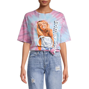 Britney Spears Juniors Womens Oversized Graphic T-Shirt