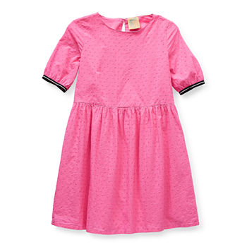 Thereabouts Little & Big Girls Short Sleeve Puffed Sleeve Skater Dress