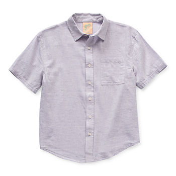 Thereabouts Little & Big Boys Short Sleeve Button-Down Shirt