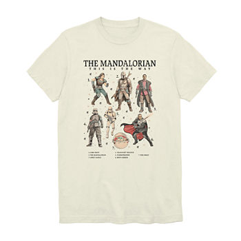 The Mandalorian Mens Crew Neck Short Sleeve Regular Fit Star Wars Graphic T-Shirt