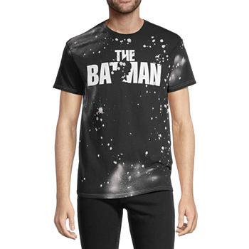 The Batman Movie Mens Crew Neck Short Sleeve Regular Fit Tie-Dye Batman Graphic T-Shirt