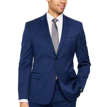 Collection by Michael Strahan Mens Grid Stretch Fabric Slim Fit Suit Jacket-Slim