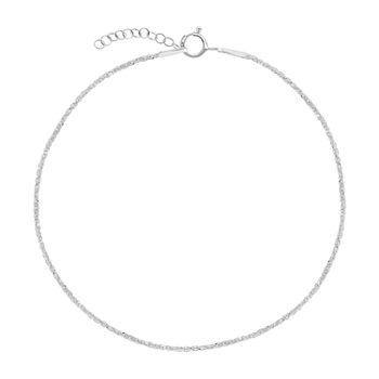 Itsy Bitsy Sterling Silver Chain 9 Inch Cable Ankle Bracelet