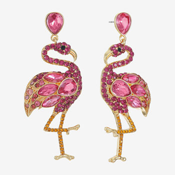 Monet Jewelry Flamingo Drop Earrings