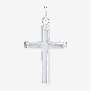 Religious Jewelry Unisex Adult 14K White Gold Cross Pendant