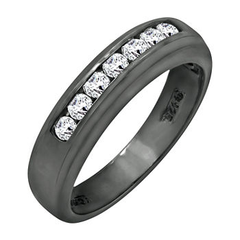 6.5MM 5/8 CT. T.W. Genuine Cubic Zirconia Sterling Silver Round Band