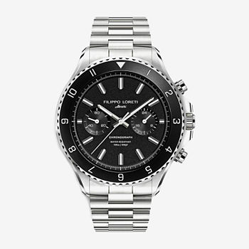 Filippo Loreti Mens Silver Tone Stainless Steel Bracelet Watch 00543