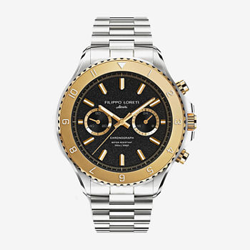 Filippo Loreti Mens Silver Tone Stainless Steel Bracelet Watch 00563